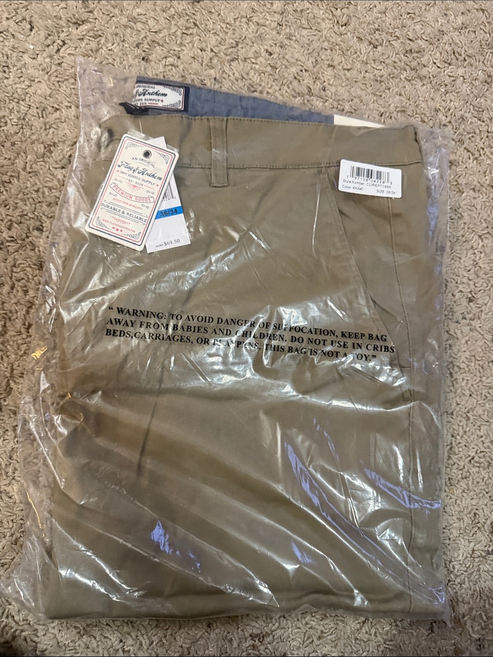 Men's Chino Pants in Tan - Casual Straight Fit